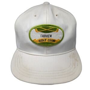 Fairview Golf Club Slideback Baseball Cap White One Size Embroidered Town Talk